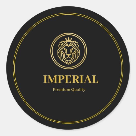 Custom Premium Round Business Logo Sticker (Vorderseite)