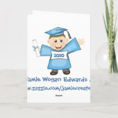 Custom Preschool / Kindergarten Boy Graduation Karte (Rückseite)