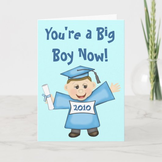 Custom Preschool / Kindergarten Boy Graduation Karte (Vorderseite)