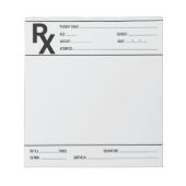 Custom Prescription Pad for Doctor Pharmacist Rx Notizblock (Vorderseite)