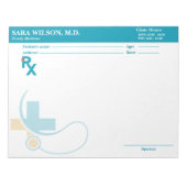 Custom Prescription Pad Template | Editable RX Not Notizblock (Vorderseite)