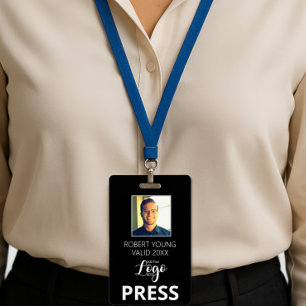 Custom PRESS - Foto Pass - Name ID ID Abzeichen Ausweis