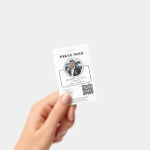 Custom Press Pass with Your Photo ID and QR Code Ausweis (Handheld)