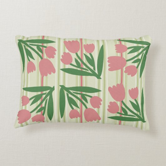 Custom pretty sage green with floral girly artwork dekokissen (Rückseite)