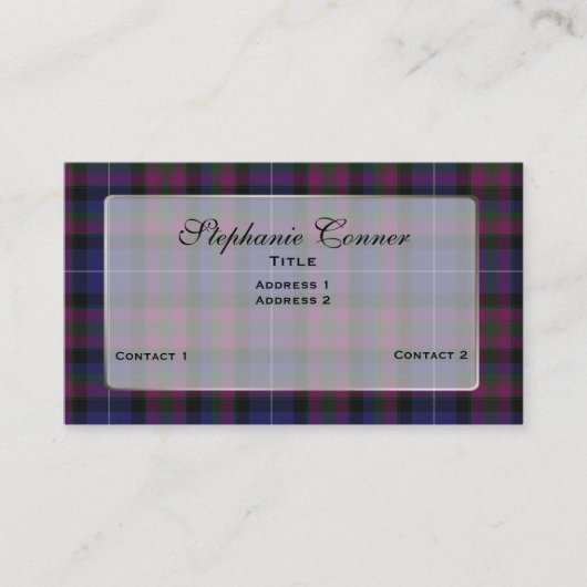 Custom Pride of Scotland farbenfroh Kariert Visitenkarte (Vorderseite)