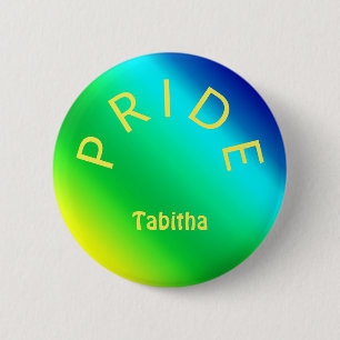 Custom PRIDE Rainbow Multicolor Personalisiert Button