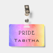 Custom PRIDE Rainbow Multicolor Personalisiertes A Ausweis (Rückseite mit Clip)