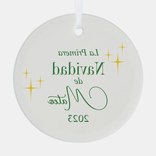 Custom Primera Navidad Ornament (Rückseite)