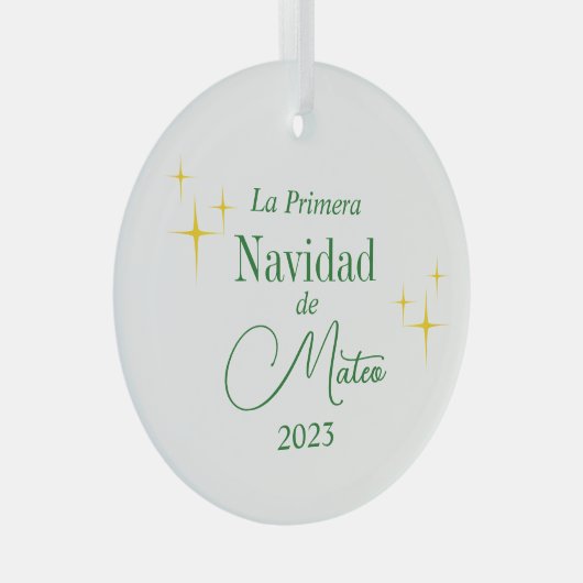 Custom Primera Navidad Ornament (Vorderseite Rechts)