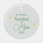Custom Primera Navidad Ornament Aus Glas (Vorderseite)