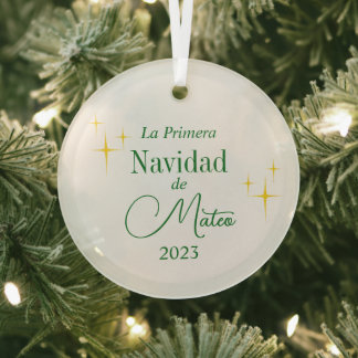 Custom Primera Navidad Ornament Aus Glas