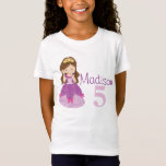 Custom Princess Birthday Girl Kinder T-Shirt<br><div class="desc">Niedliches individuelles Geburtstagsgeschenk der Prinzessin für Ihr kleines Mädchen in Rosa und lila. Liebliche Prinzessin in einem kugelgegossenen Bild von prettygrafik.com. Personalisieren Sie Ihre persönlichen Daten mit dem Namen und Alter Ihres Kindes.</div>