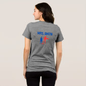 Custom Principal Funny Superhero Frauen Tri-Blend Shirt (Rückseite voll)