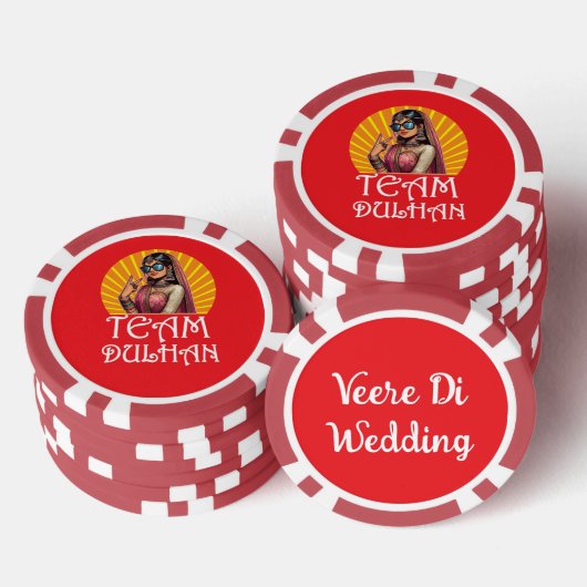 Custom Print Desi Wedding Shaadi Vibes Pokerchips (Stapel)