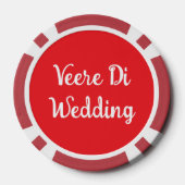 Custom Print Desi Wedding Shaadi Vibes Pokerchips (Rückseite)