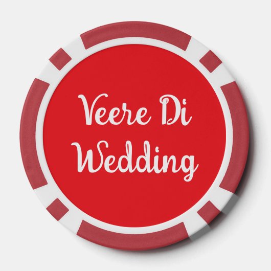 Custom Print Desi Wedding Shaadi Vibes Pokerchips (Rückseite)