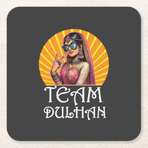 Custom Print Desi Wedding Shaadi Vibes Rechteckiger Pappuntersetzer