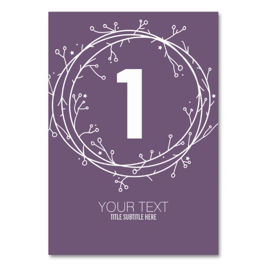 CUSTOM PRINT DIY Bio Tischnummer EDITABLE (Rückseite)