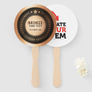 CUSTOM PRINT DIY-MEDAILLE Bronze ADDIERE DEIN LOGO Fächer