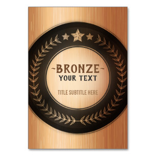 CUSTOM PRINT DIY-MEDAILLE Bronze ADDIERE DEIN LOGO Tischnummer