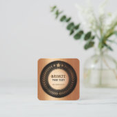 CUSTOM PRINT DIY MEDAL Bronze ADD IHR LOGO bearbei Quadratische Visitenkarte (Stehend Vorderseite)