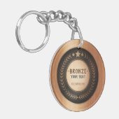CUSTOM PRINT DIY MEDAL Bronze ADD IHR LOGO bearbei Schlüsselanhänger (Vorderseite links)