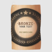 CUSTOM PRINT DIY MEDAL Bronze Champion EDITABLE Golfhandtuch (Vorderseite)
