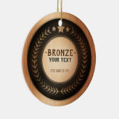 CUSTOM PRINT DIY MEDAL Bronze Champion EDITABLE Keramik Ornament (Rechts)