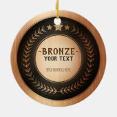 CUSTOM PRINT DIY MEDAL Bronze Champion EDITABLE Keramik Ornament (Hinten)
