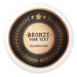 CUSTOM PRINT DIY MEDAL Bronze Champion EDITABLE Keramikknauf