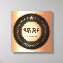 CUSTOM PRINT DIY MEDAL Bronze Champion EDITABLE Leinwanddruck