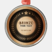 CUSTOM PRINT DIY MEDAL Bronze Champion EDITABLE Ornament Aus Metall (Vorne)