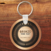 CUSTOM PRINT DIY MEDAL Bronze Champion EDITABLE Schlüsselanhänger (Vorderseite)