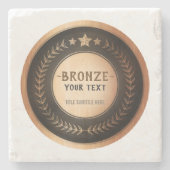 CUSTOM PRINT DIY MEDAL Bronze Champion EDITABLE Steinuntersetzer (Vorderseite)