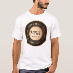 CUSTOM PRINT DIY MEDAL Bronze Champion EDITABLE T-Shirt