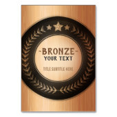 CUSTOM PRINT DIY MEDAL Bronze Champion EDITABLE Tischnummer (Rückseite)