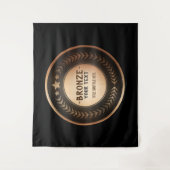 CUSTOM PRINT DIY MEDAL Bronze Champion EDITABLE Wandteppich (Vorderseite)