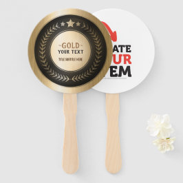 CUSTOM PRINT DIY MEDAL Gold #1 ADD YOUR LOGO Edit Fächer