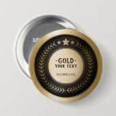 CUSTOM PRINT DIY MEDAL Gold #1 Champion EDITABLE Button (Vorne & Hinten)