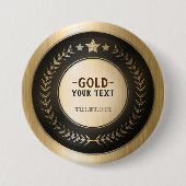 CUSTOM PRINT DIY MEDAL Gold #1 Champion EDITABLE Button (Vorderseite)