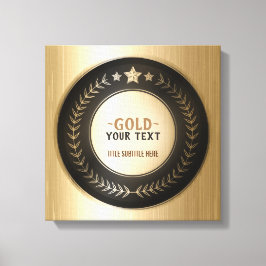 CUSTOM PRINT DIY MEDAL Gold #1 Champion EDITABLE Leinwanddruck