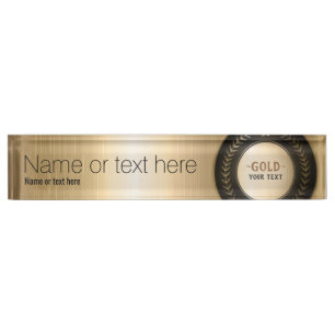 CUSTOM PRINT DIY MEDAL Gold #1 Champion EDITABLE Namensplakette