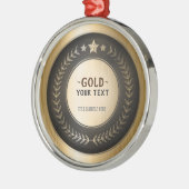 CUSTOM PRINT DIY MEDAL Gold #1 Champion EDITABLE Ornament Aus Metall (Links)
