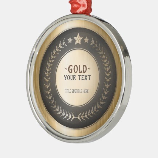 CUSTOM PRINT DIY MEDAL Gold #1 Champion EDITABLE Ornament Aus Metall (Links)