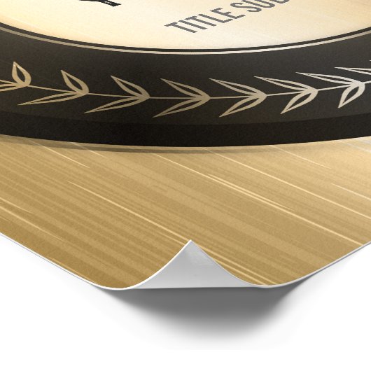 CUSTOM PRINT DIY MEDAL Gold #1 Champion EDITABLE Poster (Ecke)