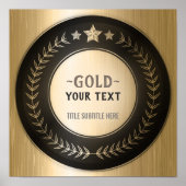 CUSTOM PRINT DIY MEDAL Gold #1 Champion EDITABLE Poster (Vorne)