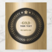 CUSTOM PRINT DIY MEDAL Gold #1 Champion EDITABLE Weinetikett (Einzelnes Label)