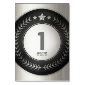 CUSTOM PRINT DIY Silver Tischnummer EDITABLE (Rückseite)