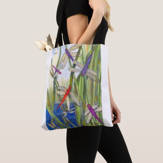Custom Print Dragonfly Tote Bag Tasche (Von Nahem)