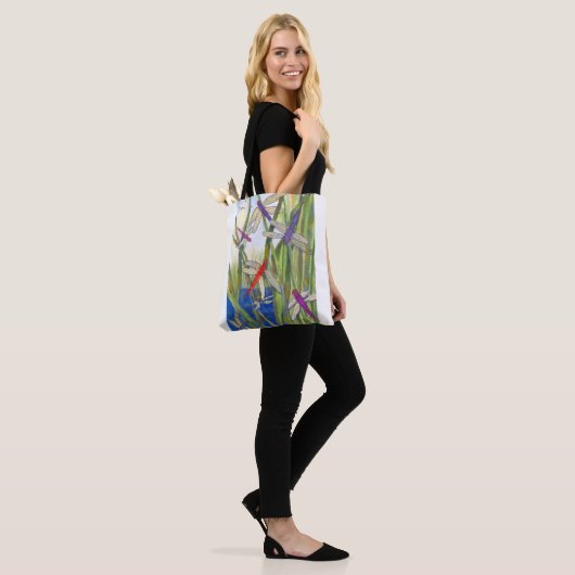 Custom Print Dragonfly Tote Bag Tasche (Am Model)